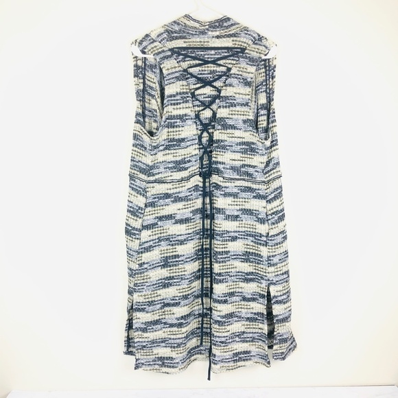 Neon Buddha Like New Boho Lagenlook Open Front Long Line Sweater Cardigan Vest S - Picture 2 of 10